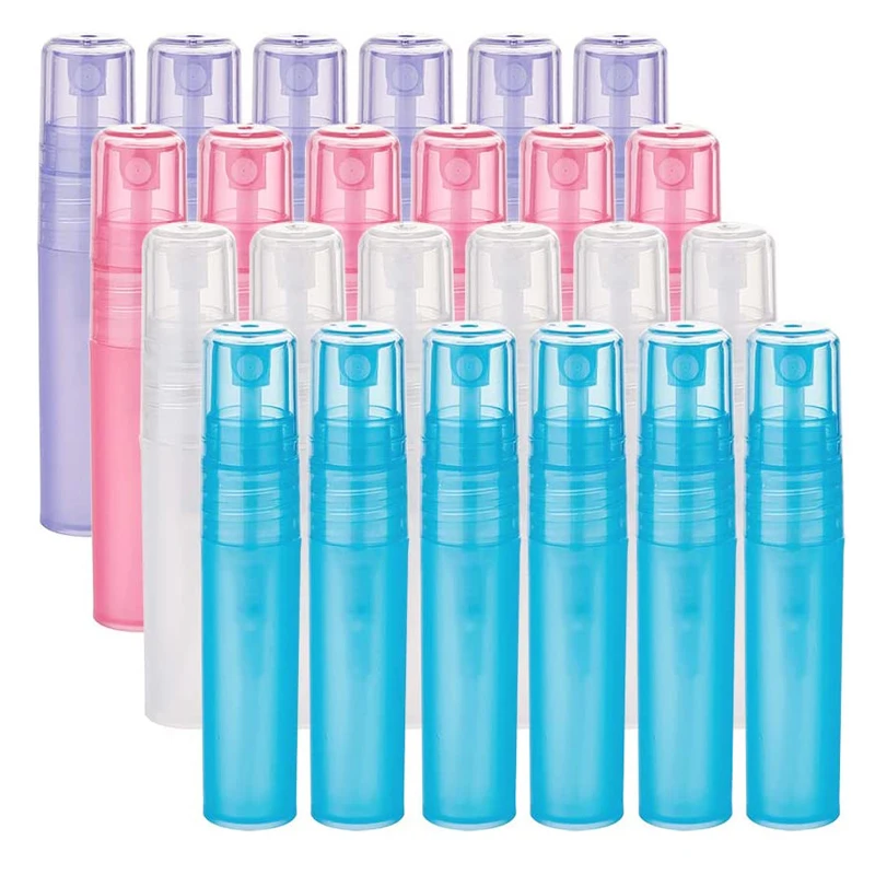 5Pcs Frosted Plastic Parfum Flessen Fijne Nevel Spray Fles Met Verstuiver Pompen Voor Parfum Essentiële Olie Andere Beauty Product