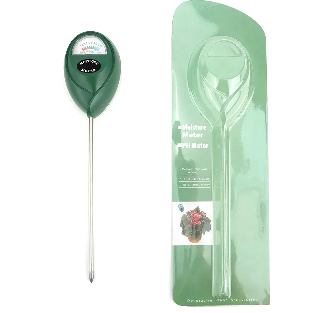New Single Needle Soil Moisture PH Meter Dark Green Humidity Detection Soil Meter Plant Soil Kit Gardening