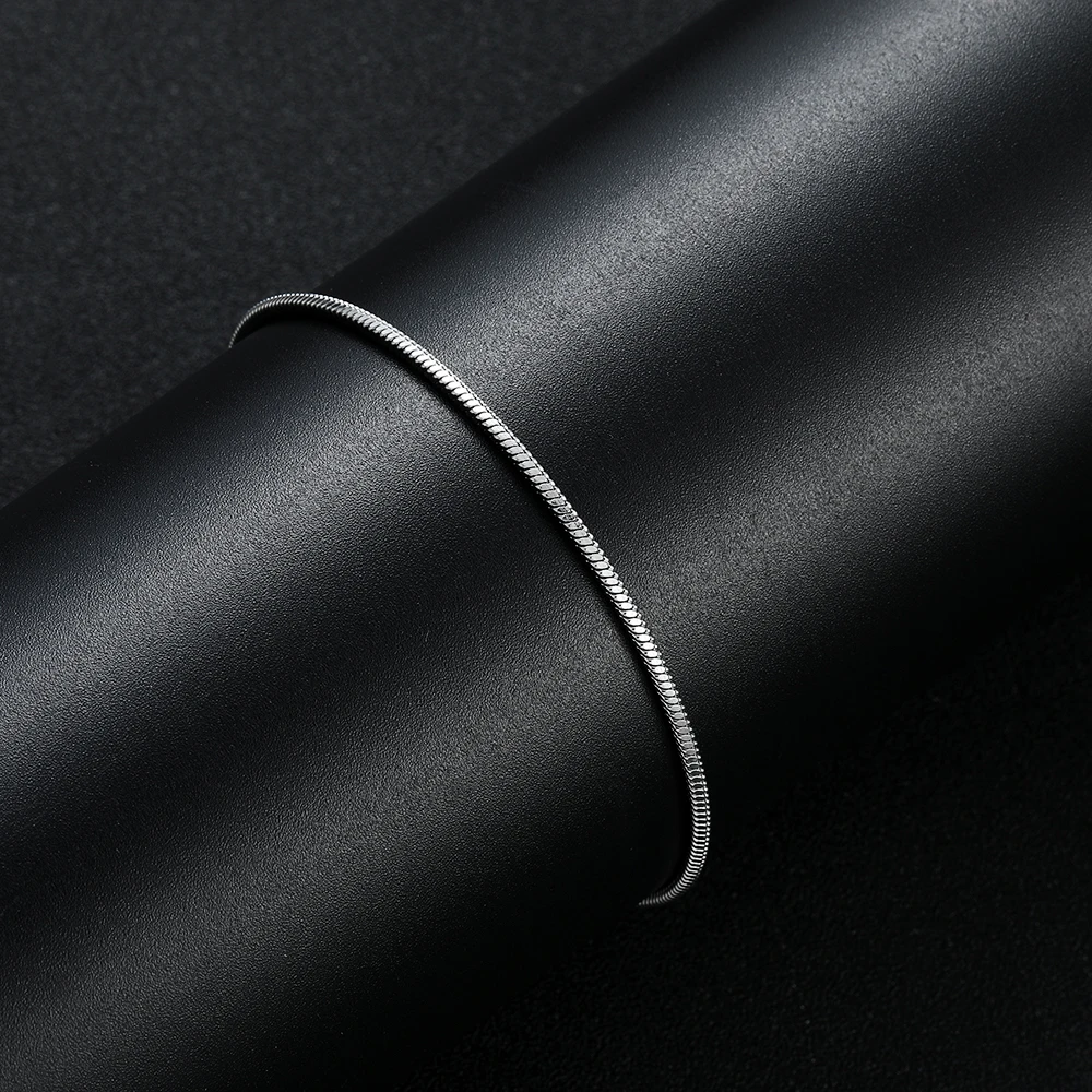 New Arrival Width 2MM 316L Stainless Steel Square Snake Chain Bracelet Fashion Party Gifts Jewelry for Men and Women 18/20CM