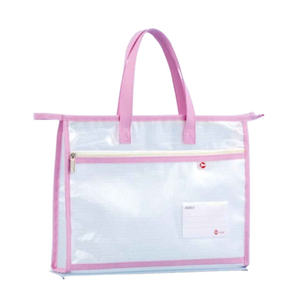 

Clear A3/A4 File Storage Bag Multi-layer Waterproof Data Document Bag Thickened with Handle Zipper Pouch Bag File Holder