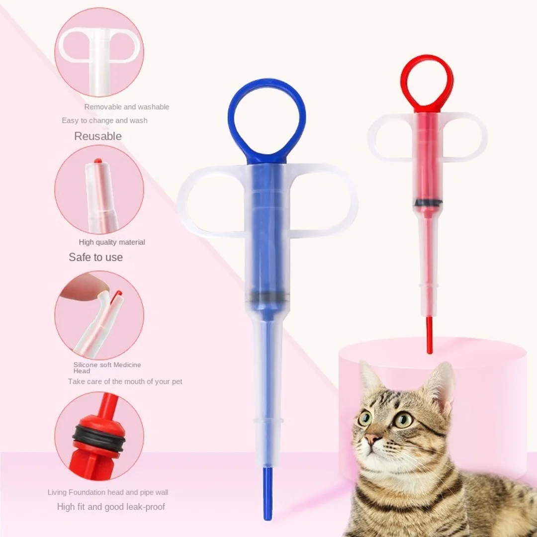 Alimentador de medicina para mascotas, tableta de alimentación de medicina para gatos, jeringa, prensa para perros, palo de alimentación de medicina todo en uno, alimentación de cápsula líquida