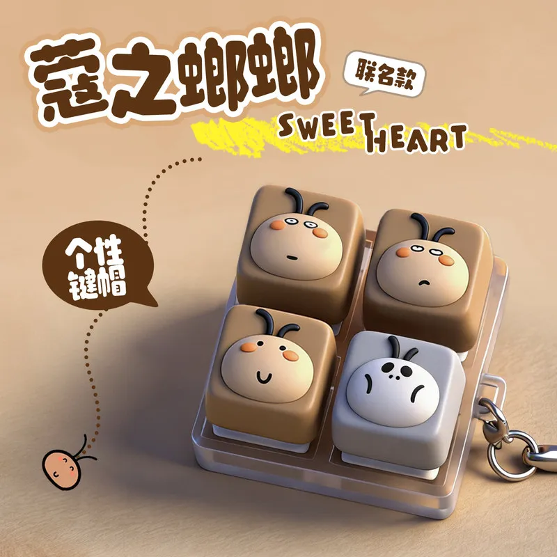 

Kouzhi Lang Lang Big Head Series Lobo Original Ip Co Branded Personalized Keycap Button Decompression Toy Fun Creativity