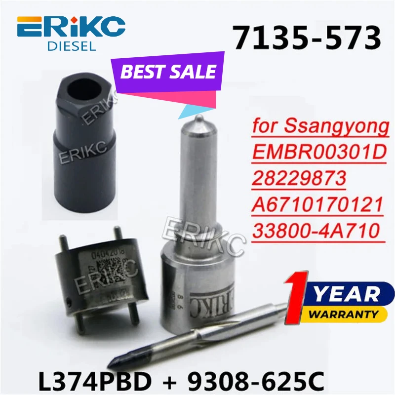 

ERIKC EMBR00301D 33800 4A710 Repair Kits 7135-583 7135-573 Nozzle L374PBD Valve 9308-625C for Common Rail Injector 28229873