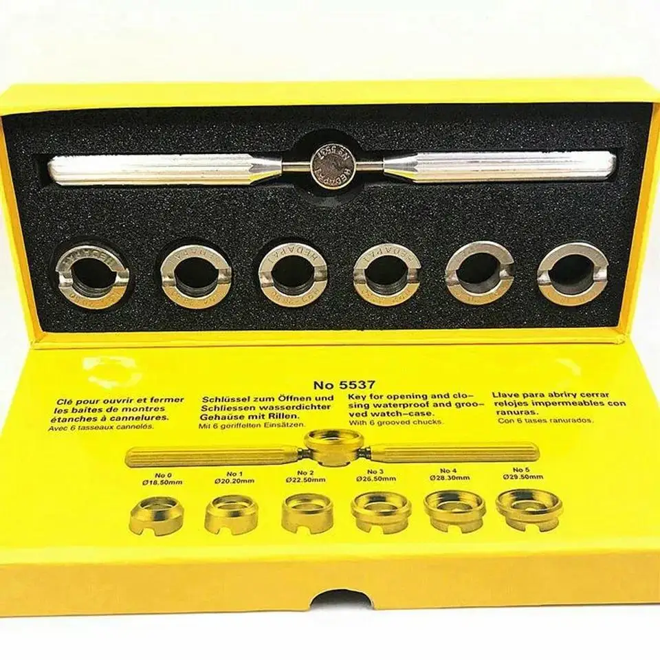 5537 Watch Back Cover Remover Screw Wrench Opener Pro Back Case Opener Cover Remover for Rolex for Tudor Watch Repair Tool Kit