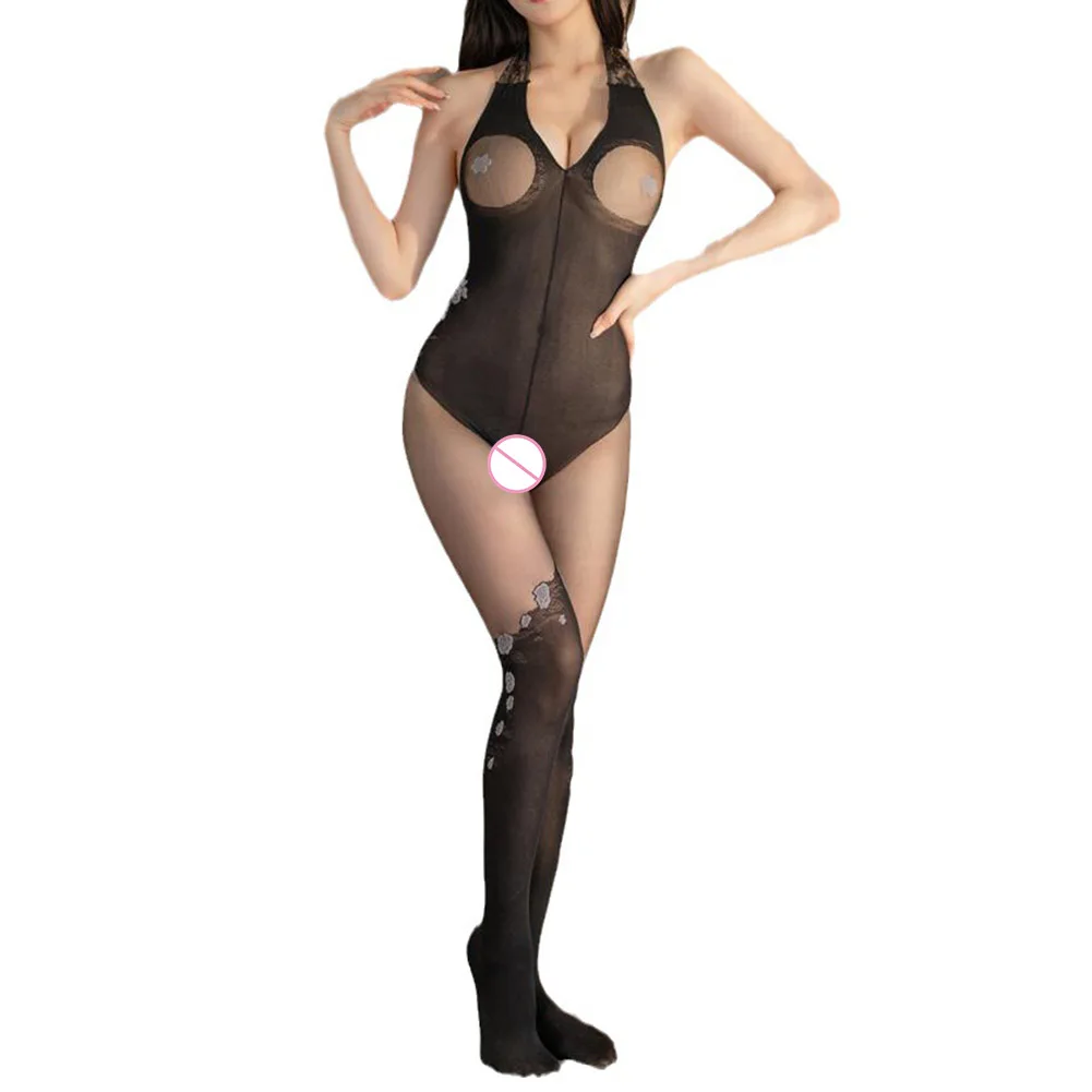 جمبسوت دانتيل مثير للنساء ، ملابس داخلية بدون فتحة رقبة ، جوارب شفافة عارية الظهر ، ضيق ، ملابس داخلية شبكية رفيعة للغاية ، ملابس مثيرة