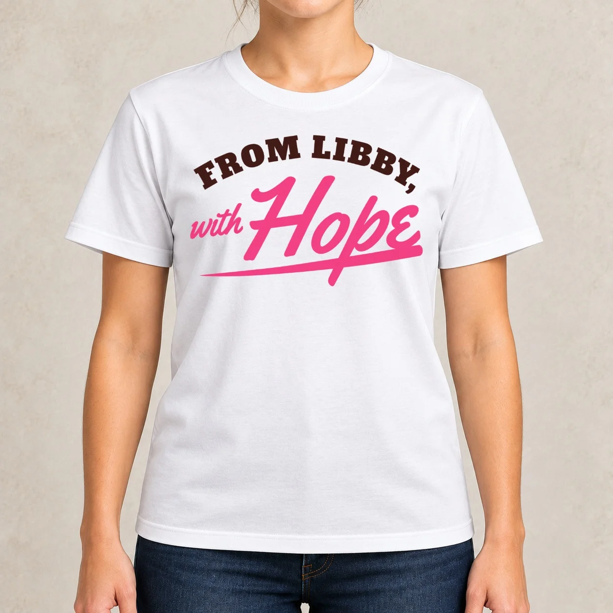 From Libby, With Hope Classic Women T-Shirt plus size tops animal print shirt for girls quick drying tops Women