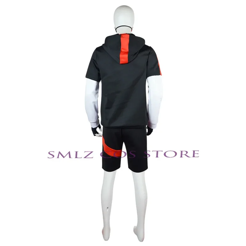 Fortaleza Ikonik Cosplay Traje para Homens, Anime Cosplay, Hoodie Adulto, Shorts, Máscara, Uniforme, Terno, Festa de Halloween, 5 peças