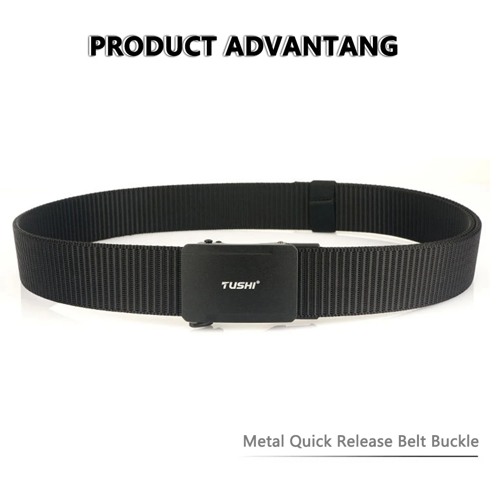 TUSHI Neuer Automatischer Schnallengürtel Leichter Komfortabler Nylon-Militärgürtel Outdoor-Jagd Multifunktionaler Taktischer Gürtel Canvas Herrengürtel – Detail 7