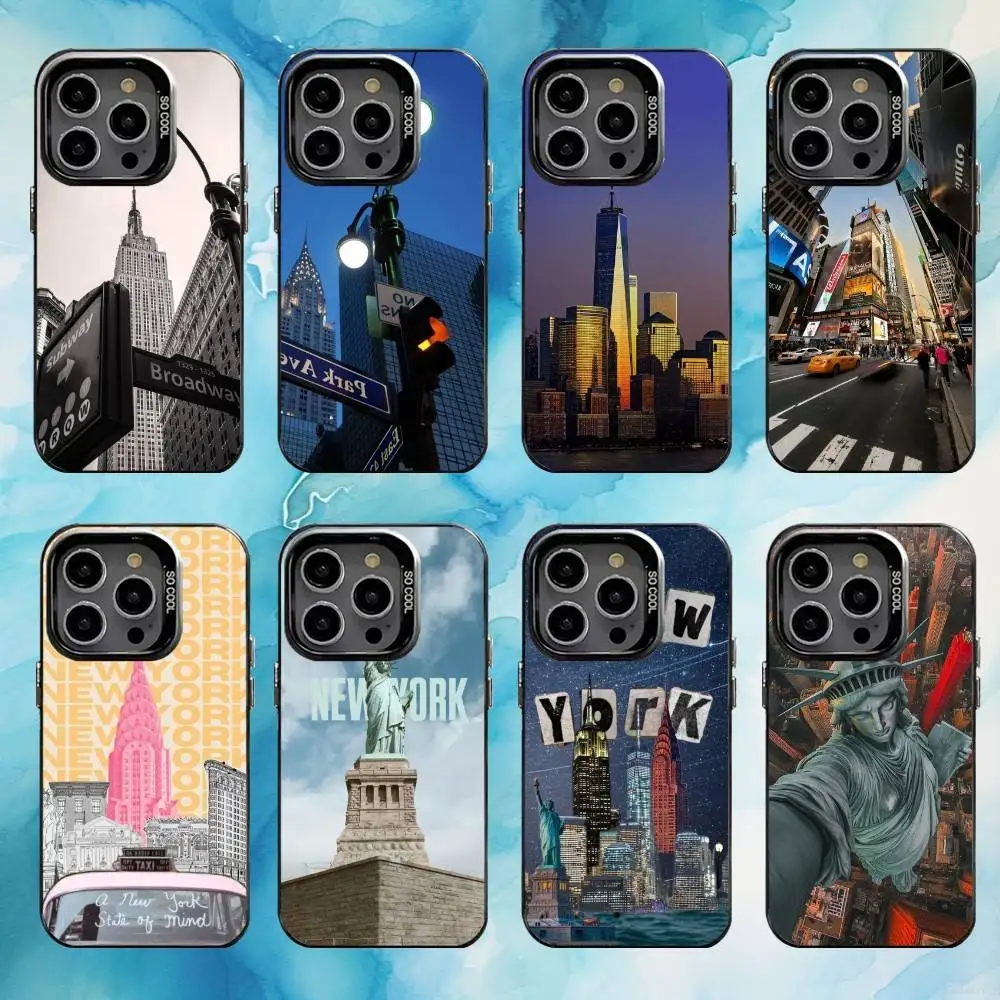 

New York Central Phone Case For iPhone17,16,15,14,13,12,11 Plus,Pro Max Black Candy Matte Shockproof Cover