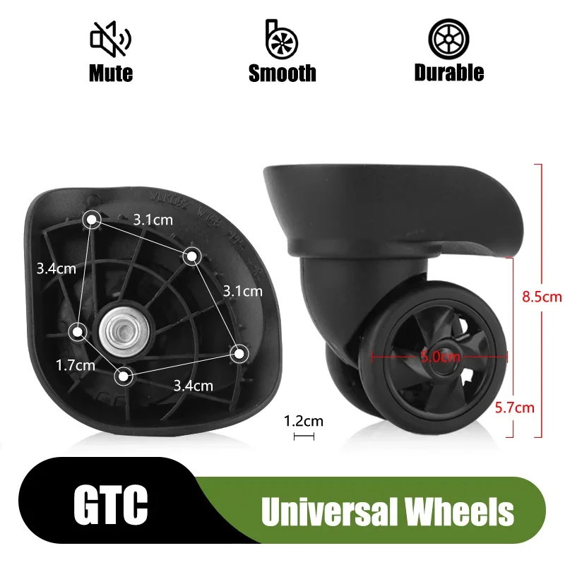 

Колеса для чемоданов WLK092 Silent Spinner - прочные, нескользящие и устойчивые к давлению универсальные сменные колеса для багажа