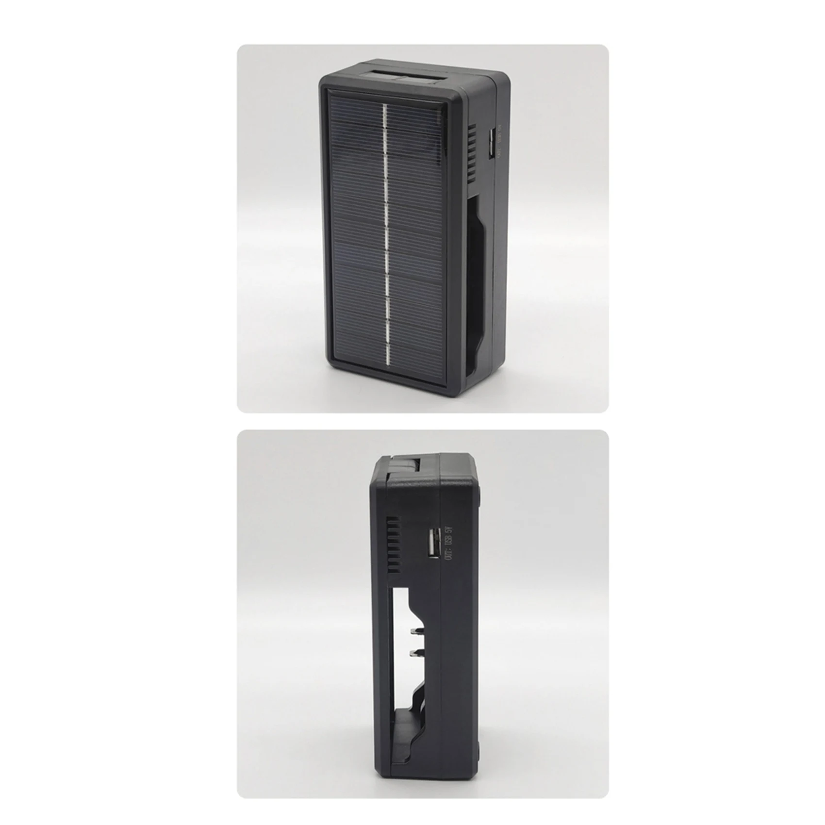 A96T 5X Solar Battery 2 Slot Battery Powerbank Case Lithium Battery Bank Shell For 18650 21700 Battery