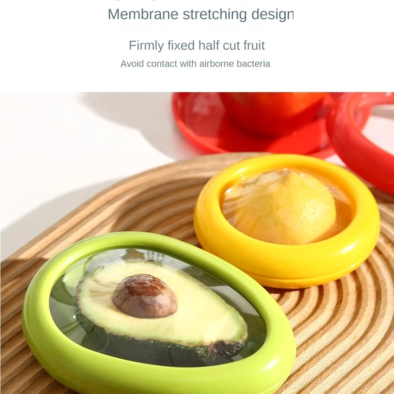 4 Pcs Silicone Fruit  Box, Avocado Saver and Tomato Holder, Fruit and Vegetable Anti-Oxidation  Box for Onion, Tomato Lemon, Fru