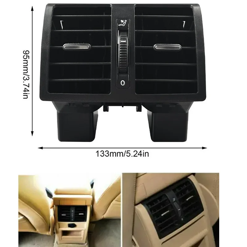 For Volkswagen Touran Caddy 2003-2014 Car AC Rear Outlet Vent Replacement Center Console Air Conditioning 1TD819203A 1TD819203