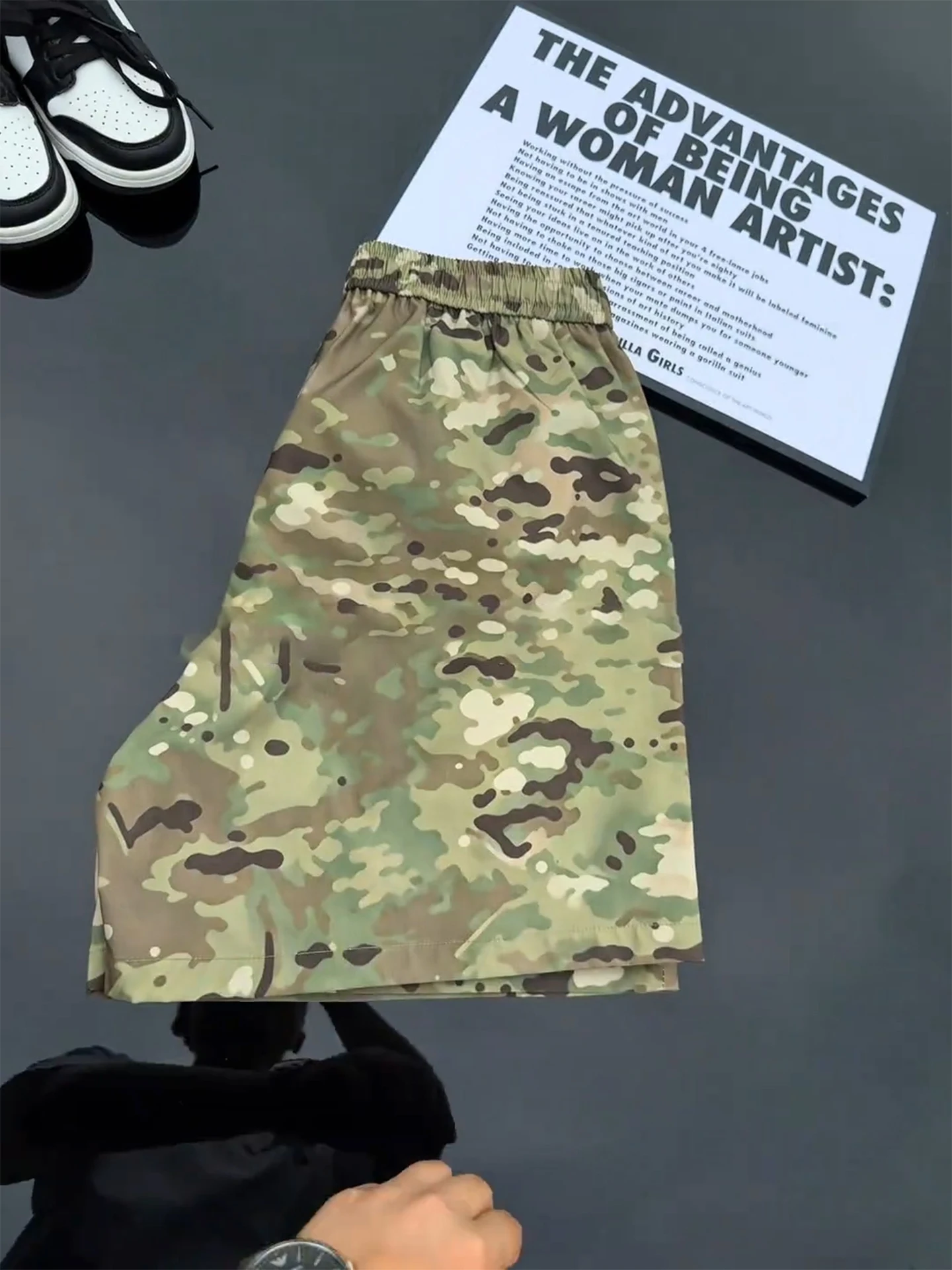 American Retro Quick Dry Camouflage Shorts Men's Summer Thin Nylon Four Sports Pants Ice Silk Casual Five Length Pants