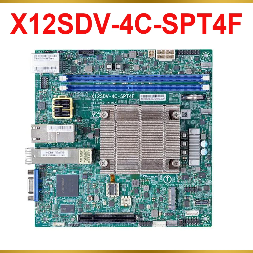 New Mini-ITX DDR4 4*SATA Xeon Processor D-1718T For Supermicro Motherboard X12SDV-4C-SPT4F