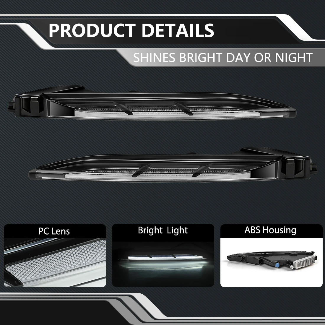 LED DRL For Porsche Macan 2019 2020 Car Front Bumper Daytime Running Light Turn Signal Light Lamp Fog Lamp 95B953081B 95B953082B