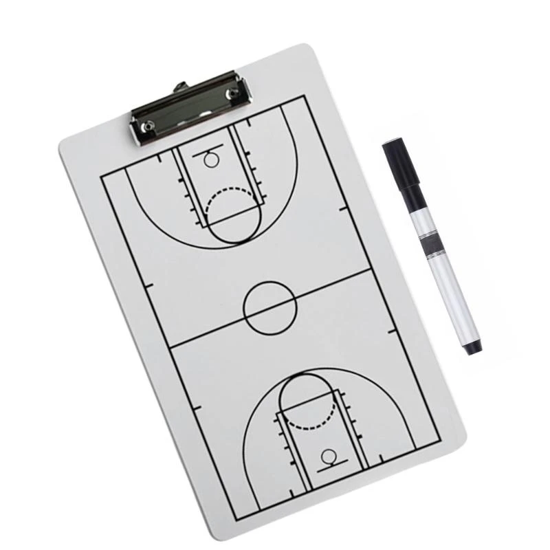 Tablero táctico voleibol y fútbol, ​​tablero estrategia entrenamiento portátil, borrados en seco voleibol, para para