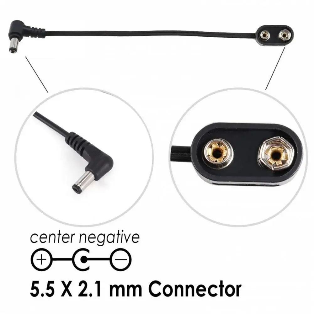 

Universal Effector Device Cable 9v Battery Power Cord Guitar Effect Pedal Power Supply Cable with 9v Battery Clip for 9