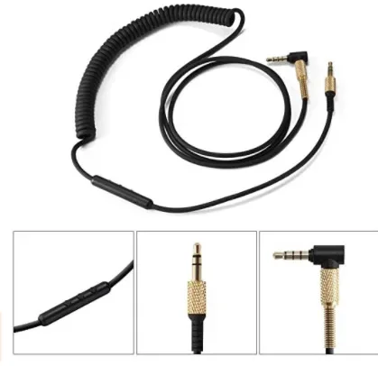 

Plug and Play High quality audio cable For MARSHALL Major 1/2/3 Headset 3.5mm to 3.5mm plug with microphone spring wire ，