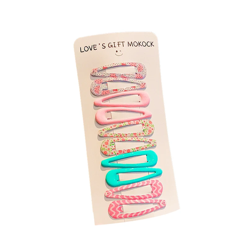 Pinces à cheveux pour enfants, couleur bonbon, ornement à carreaux, Barrettes à fraises mignonnes, épingles à cheveux, accessoires pour enfants, 10 pièces/ensemble, nouvelle collection