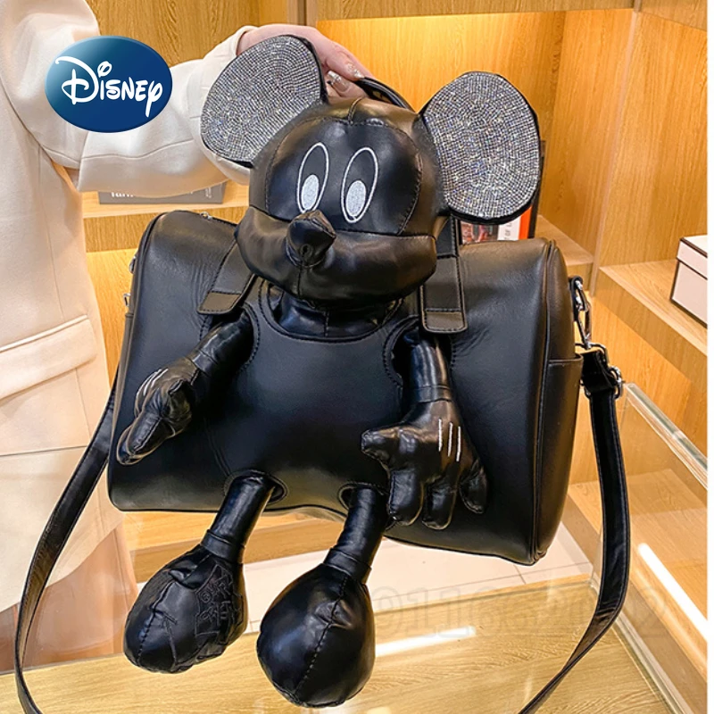 

Disney Mickey New Doll Travel Handbag Cartoon Women's Doll Shoulder Messenger Bag Fashion Trend Mickey Doll Bag High Quality