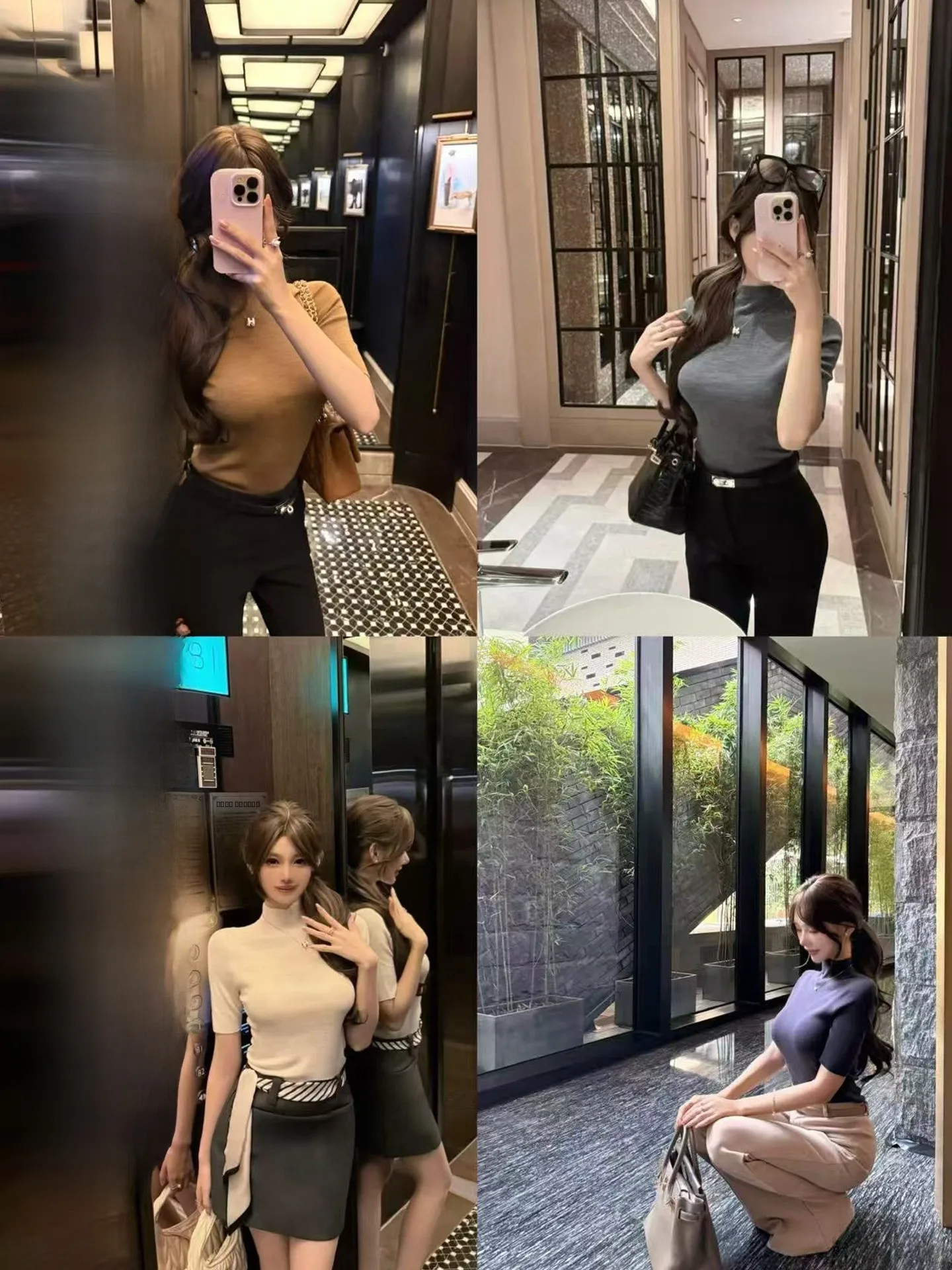 

CCZEE женский вязаный шерстяной топ с высоким воротником, облегающая осенняя универсальная футболка, модная повседневная одежда