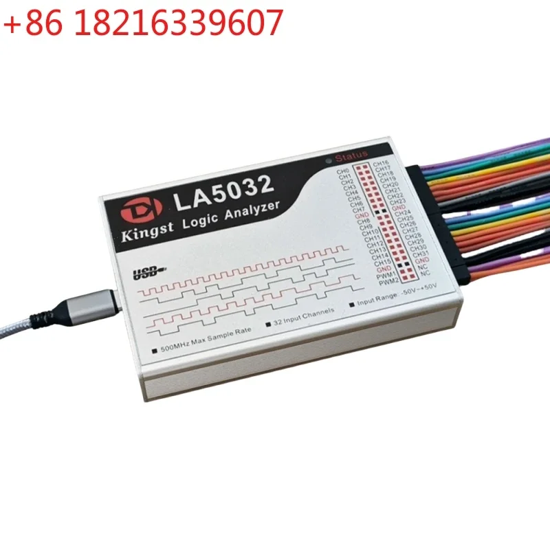 TAO New LA5032 USB Logic Analyzer 32CH 500MHz 10B Samples Debug Tool