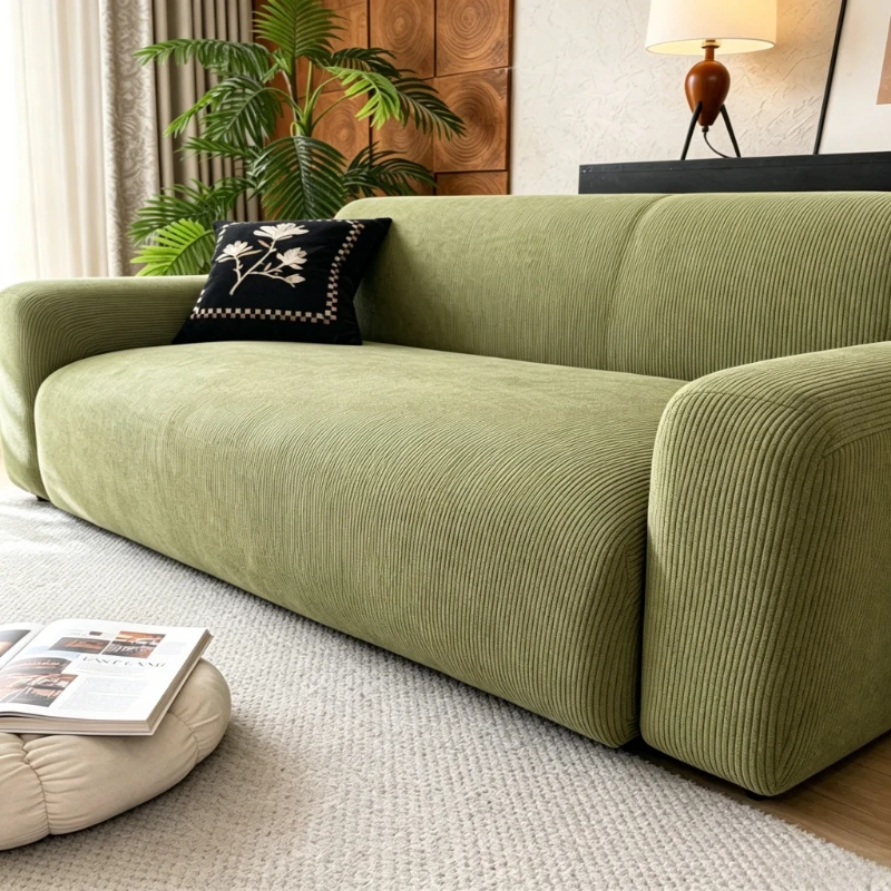 Thick Soft Corduroy Sofa Slipcover 1 2 3 4 Seater, Non-Slip Stretch Elastic Wrap Cover, for Living Room Universal Fit Durable