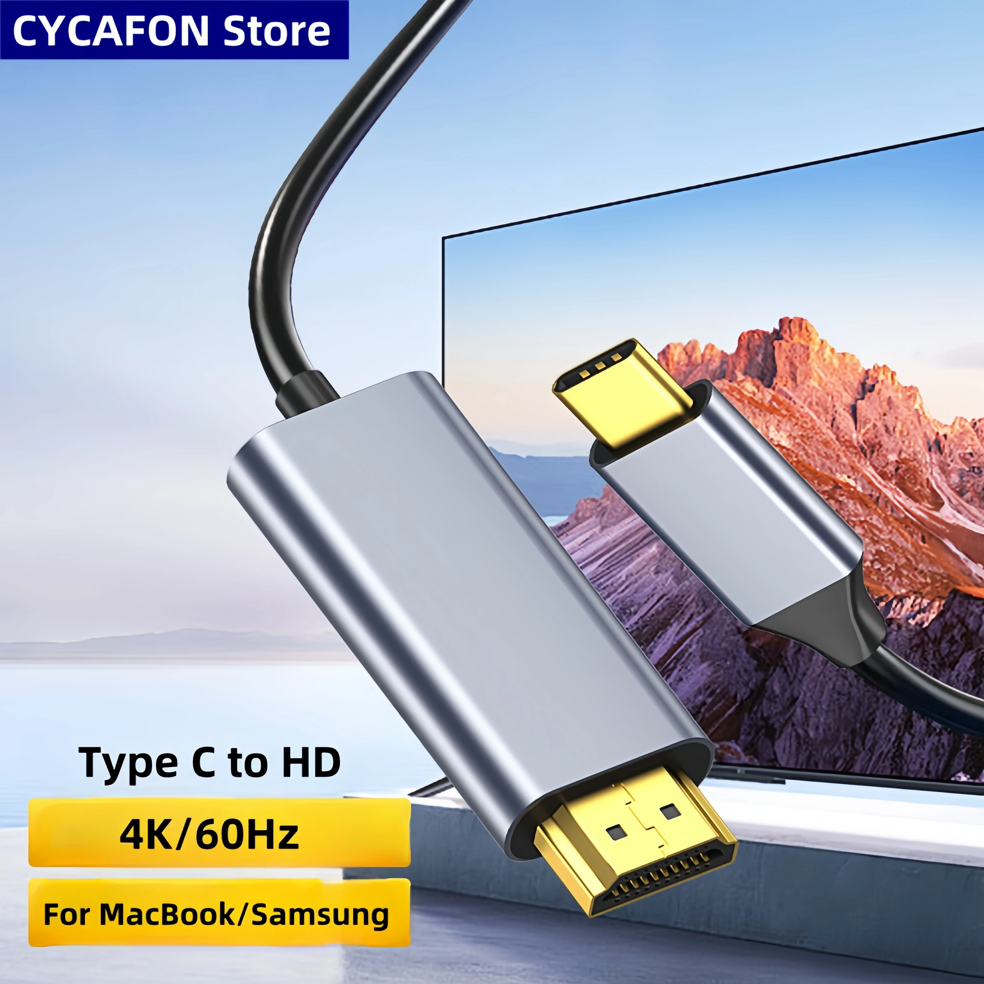 

Type C To HDMI USB 3.1 To HDMI Compatible Adapter Cable Type C To HDTV 60Hz 4K USB C Cable Extend Adapter For laptop PC Monitor