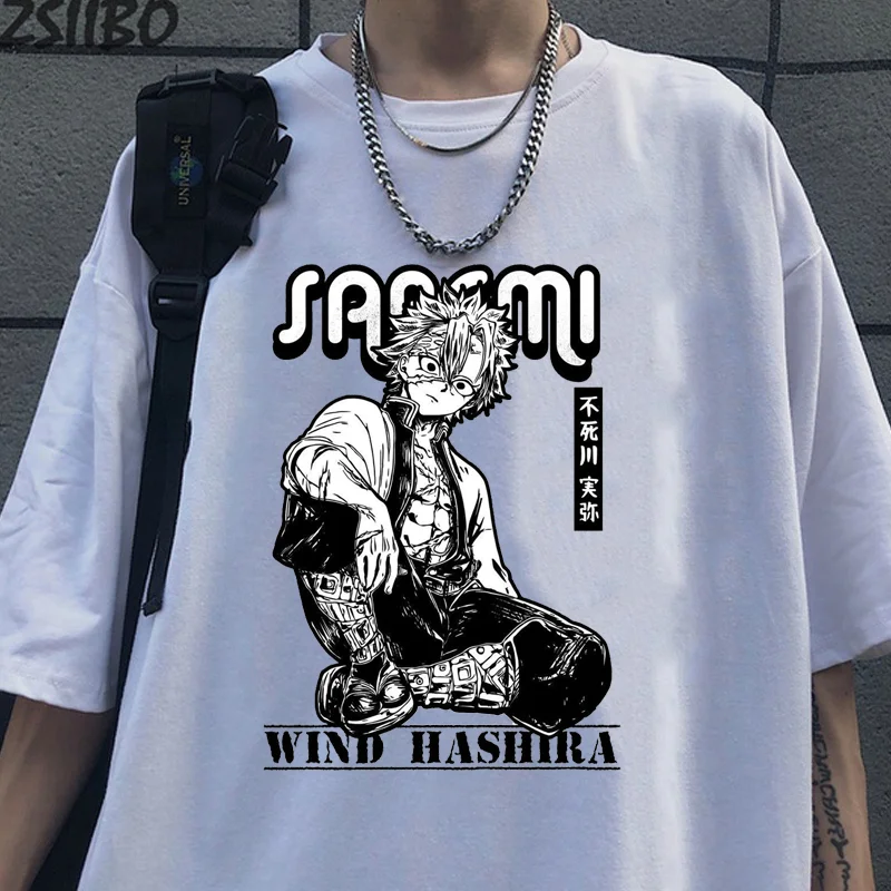 

Anime new Shinazugawa pattern printed T-shirt anime street high quality Harajuku T-shirt tops