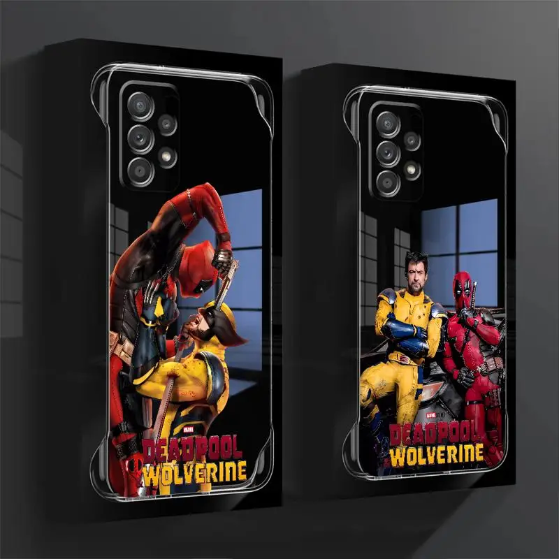 phone case for Samsung Galaxy A52 A14 A51 cases A13 A55 A52s A15 A53 borderless cooling clear funda Marvel New Mutant Deadpool