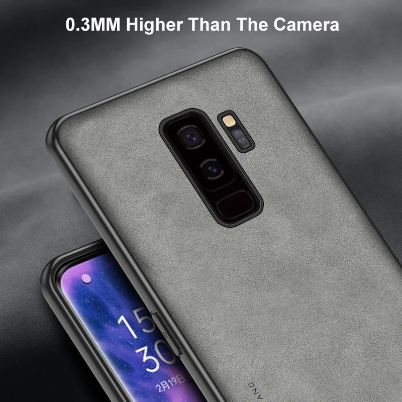 Luxury PU Leather Case For Samsung Galaxy S9 Plus Back Cover Matte Full Protection Silicone Phone Case For Samsung S8 Plus Coque