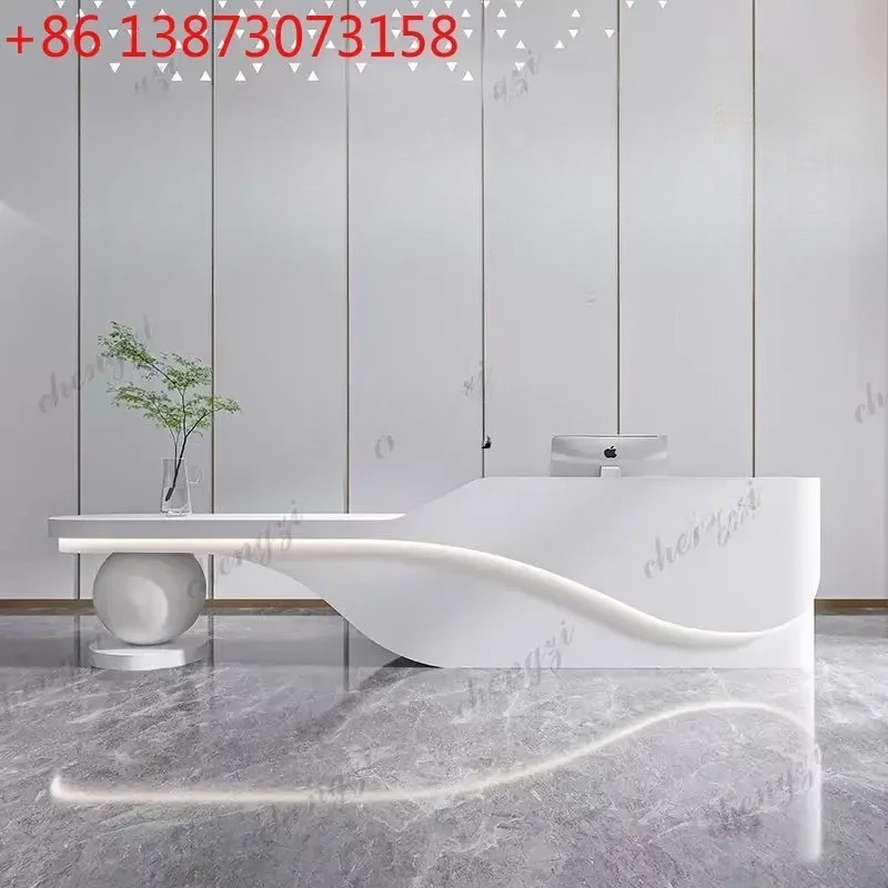 Hairdressing Reception Desk Small Cashier Market Counter Table Reception Desk Beauty Salon Luxury Muebles Commercial Furniture