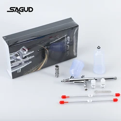 Double Action 0.3mm Airbrush Kit 20CC/40CC Spray Cup with  Replaceable Nozzle and Quick Connect for Model Spray Painting NailArt