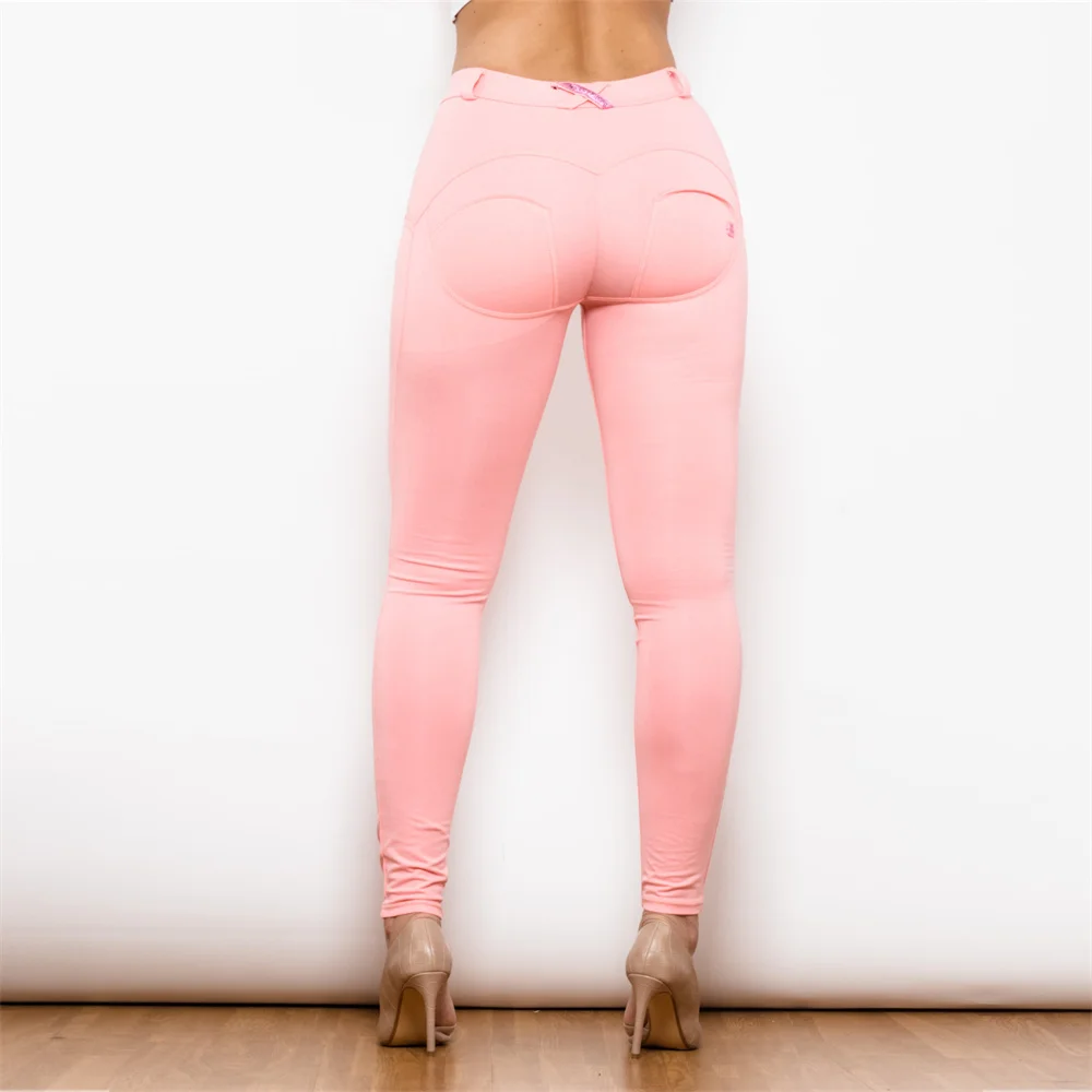 Shascullfites Melody Pink Pantaloni da donna Pantaloni Moda donna Jeggings elasticizzati Pantaloni skinny Leggings da palestra Lunghezza intera