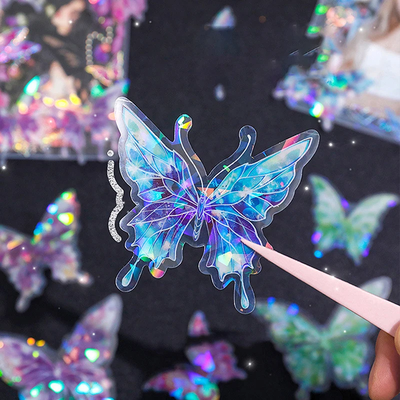 สติกเกอร์ลายผีเสื้อแนววินเทจ20ชิ้นกระดาษสำหรับสัตว์เลี้ยงกันน้ำชุดสติ๊กเกอร์เทพนิยายสติกเกอร์สำหรับสมุดวางแผน