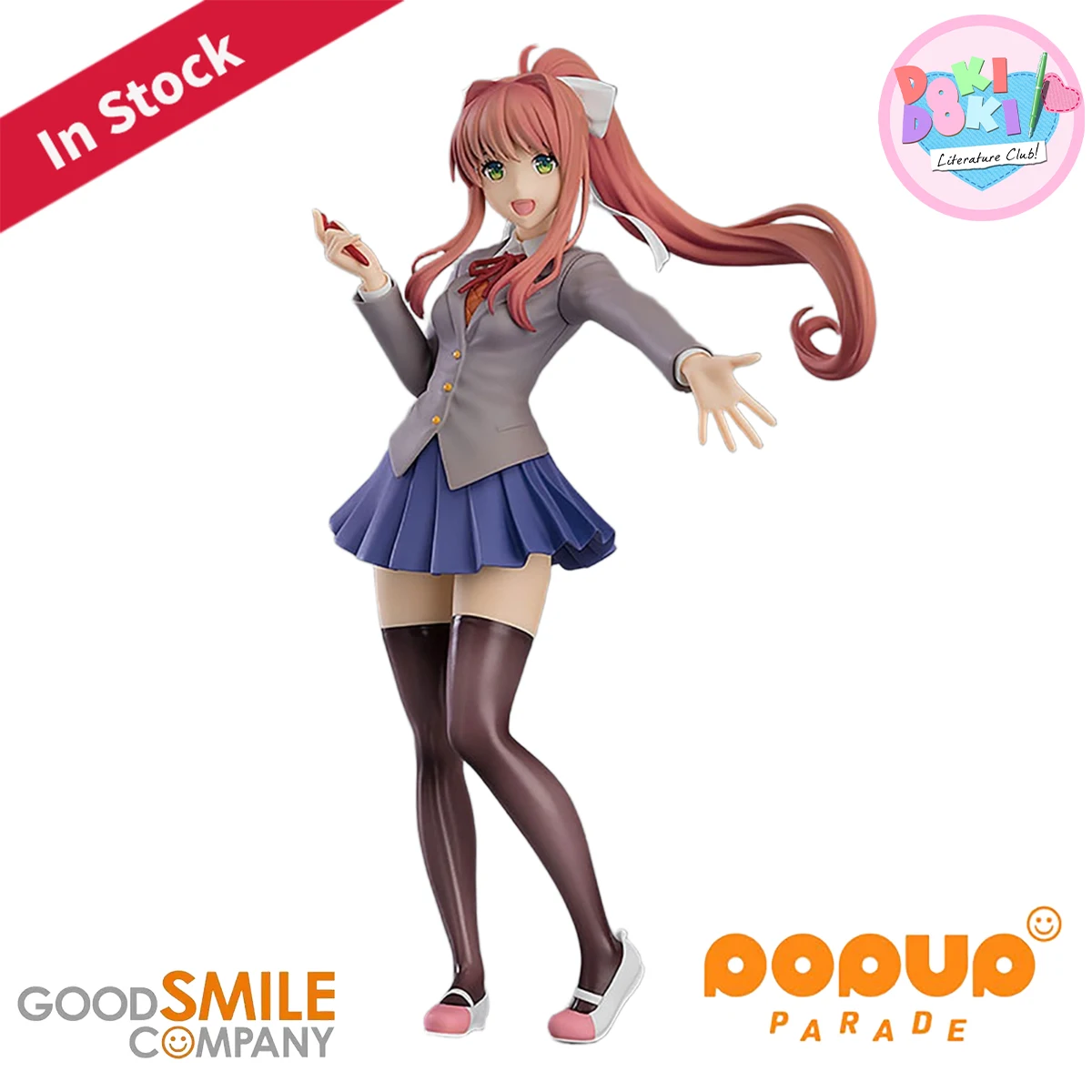 

Оригинальная оригинальная компания Good Smile с предварительной росписью Pop Up Parade Doki Doki Literature Club! Фигурка игрового персонажа Monika H=180 мм