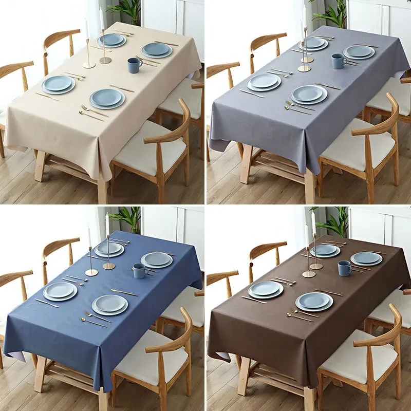 Solid Color Nordic Internet Celebrity Fabric Tablecloth, Waterproof, Oil-proof and Scalding Leave-in Coffee Table Table Cloth