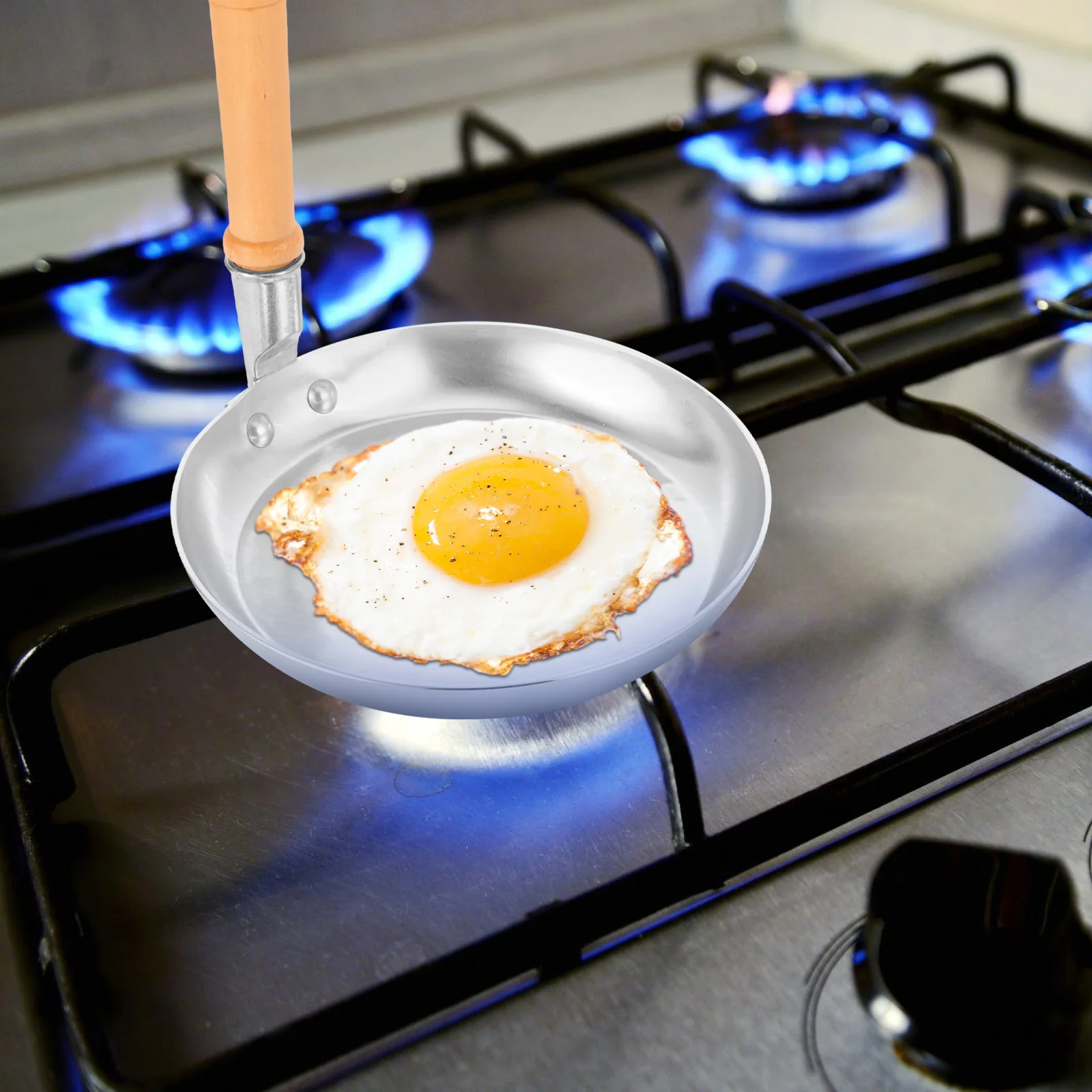 Oil Heating Pan Japanese Frying Cooker Multi-use Egg Dumpling Wooden Parent-child