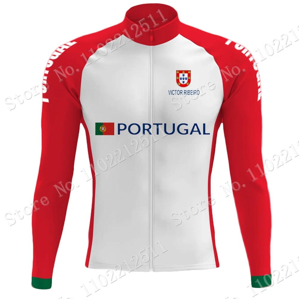 2023 Portugal National Team Winter Cycling Jersey Set Brazil Clothing Suit Mens Long Sleeve MTB Bike Road Pants Bib Maillot