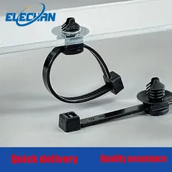 20PCS Auto Girder Frame Body Harness Electric Circuit Oil Water Pipe Barbed Cable Tie Fixed Base Plastic Fastener Clip Rivet