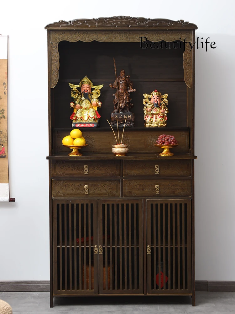 Buddha Niche Altar Clothes Closet Household Minimalist Chinese Ancient Style Altar