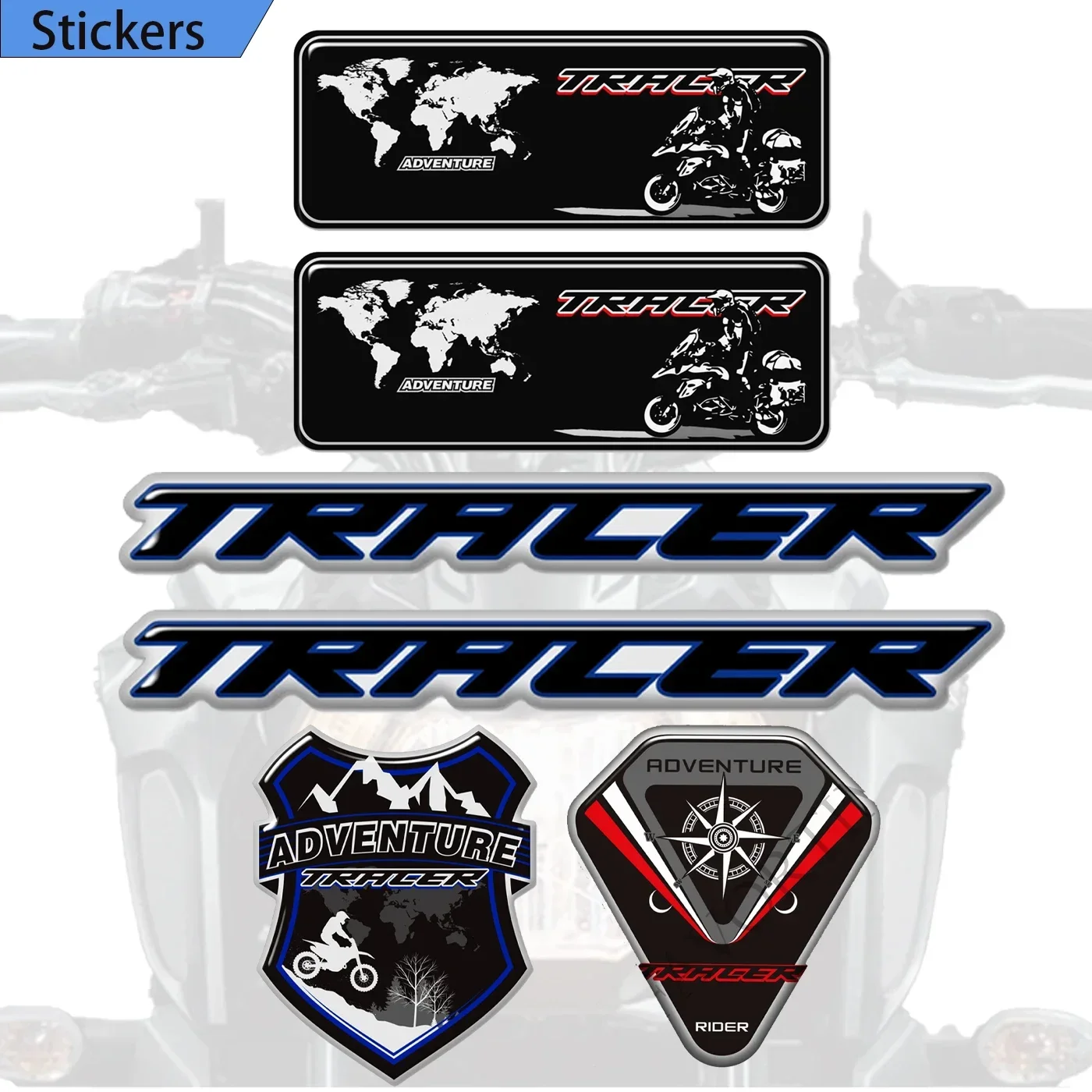 

For Yamaha Tracer 700 900 GT MT07 MT09 MT 07 09 Tank Pad Grip Decals Gas Fuel Oil Kit Knee Luggage Trunk