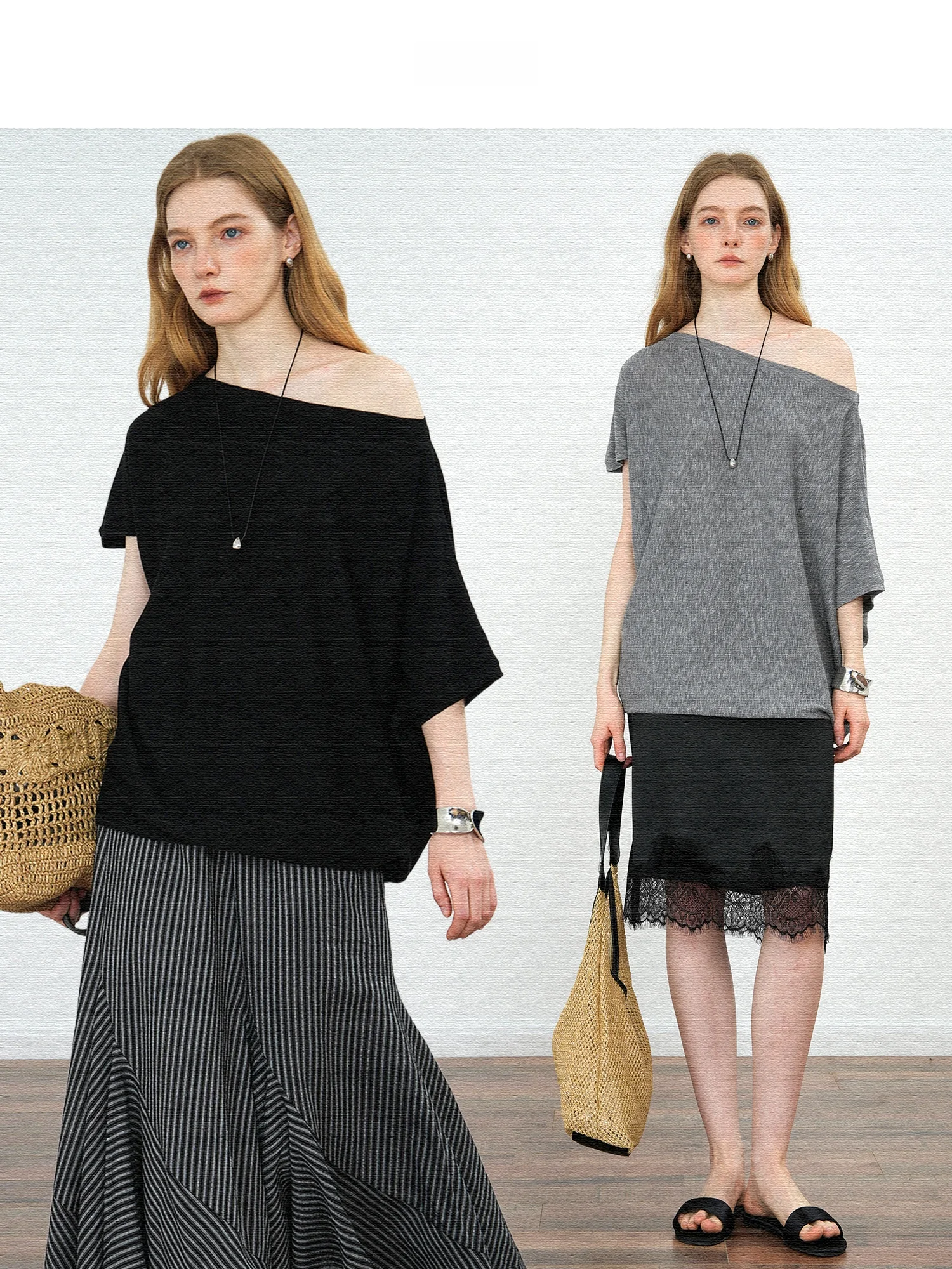 

Легкая, мягкая, уютная вязаная футболка с одним открытым плечом, асимметричным дизайном, эластичным низом, круглым вырезом и коротким рукавом, женский летний топ