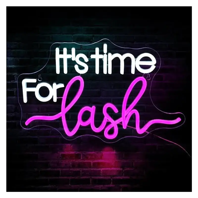 panneau-lumineux-au-neon-« it's-time-for-lash »-pour-decoration-murale-lumieres-nocturnes-decoration-de-chambre-de-maquillage-pour-filles-alimente-par-usb-255-cm-x-40-cm