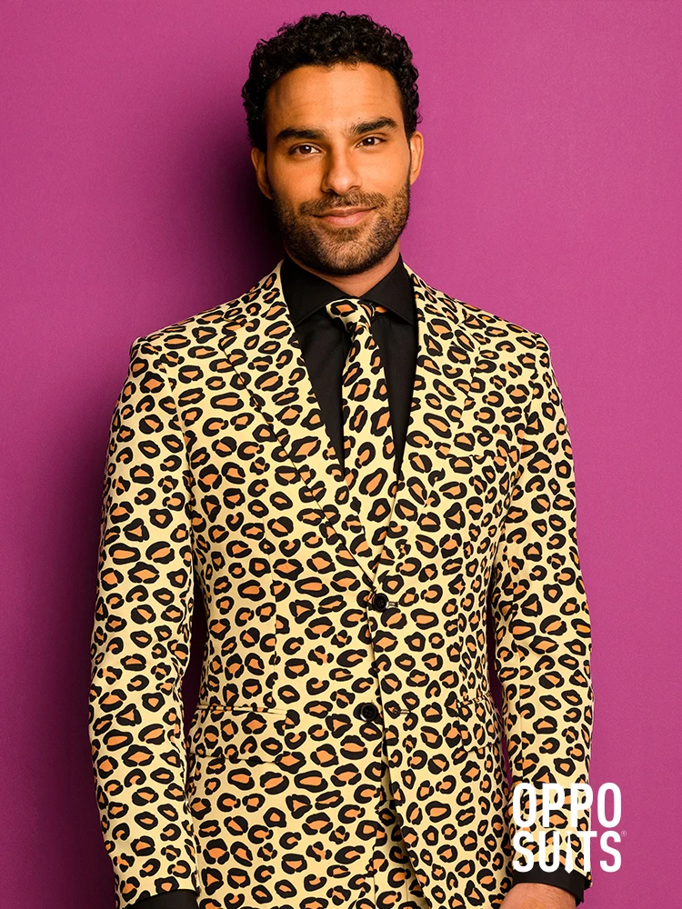 

New Leopard Print Suit For Men's Fashion Casual Luxury Suits Male Personality Blazers Coats Wedding Jackets Dress Bar Clothes