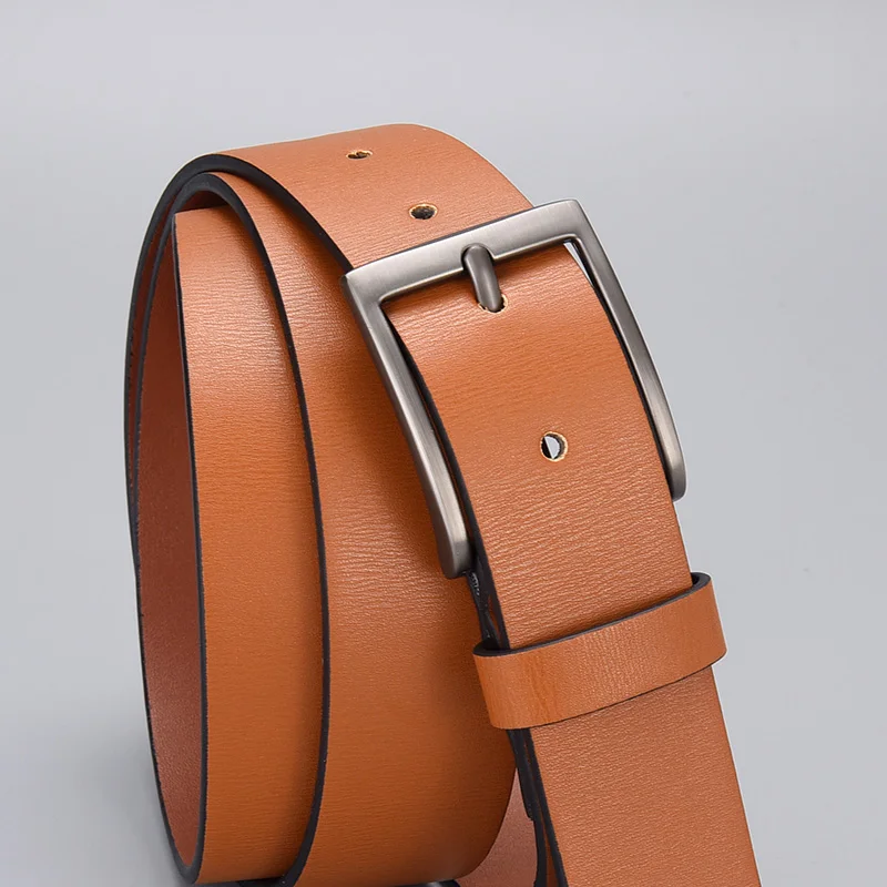 Classic Male PU Leather Brown Belts Luxury Famous Brand Designer Pin Buckle Waist Strap Belt For Men Jeans High Quality