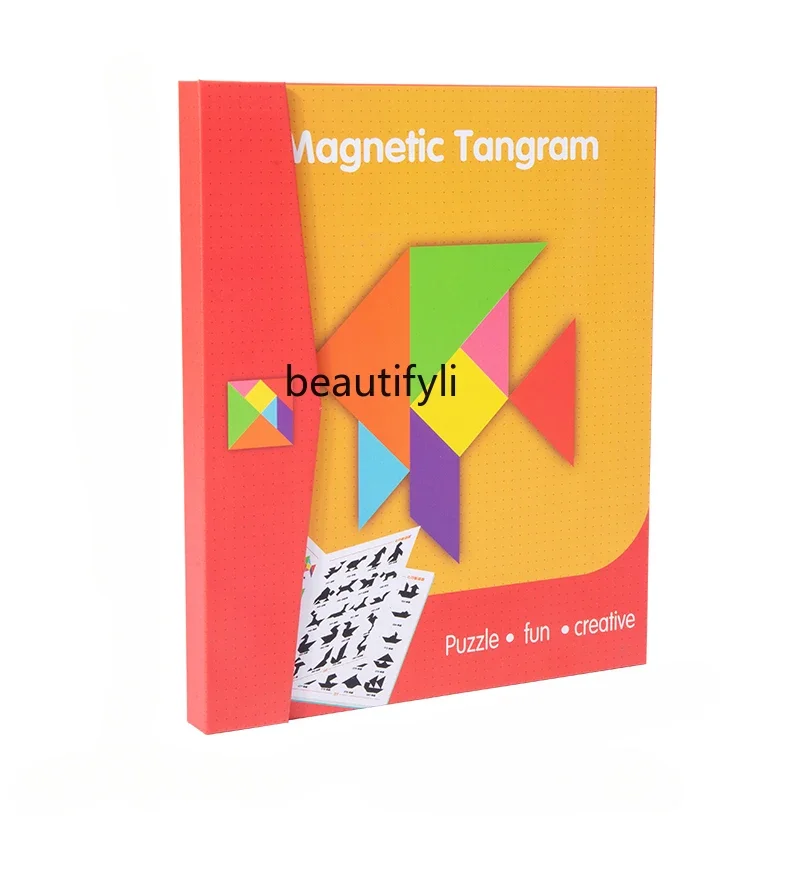 

Magnetic tangram intellectual enlightenment wooden puzzle, special kindergarten children's teaching aids educational toys