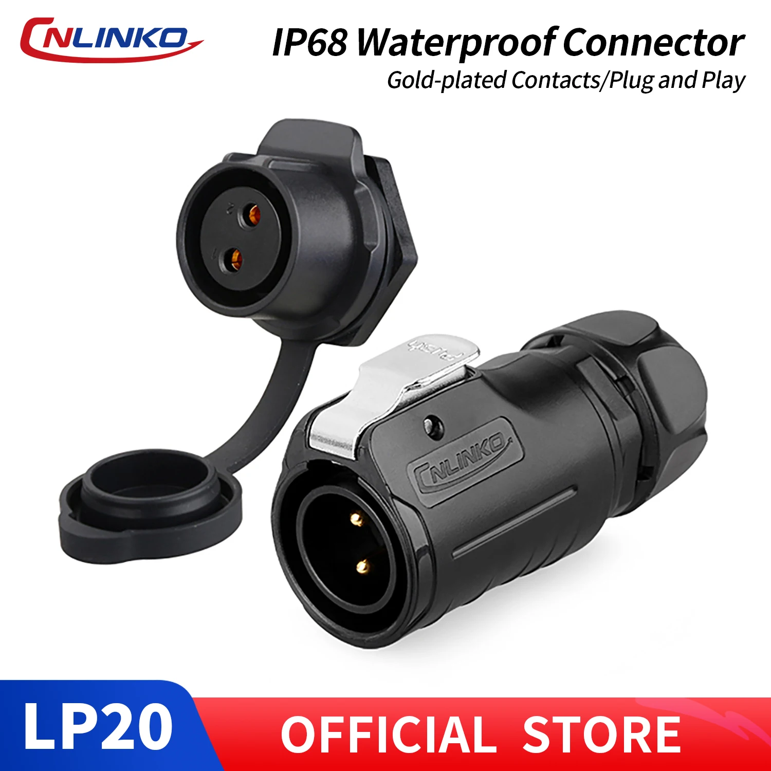 Outdoor Lighting Led Strip - CNLINKO M20 IP68 Rundsteckverbinder 2/3/4-polig Stecker/Buchse