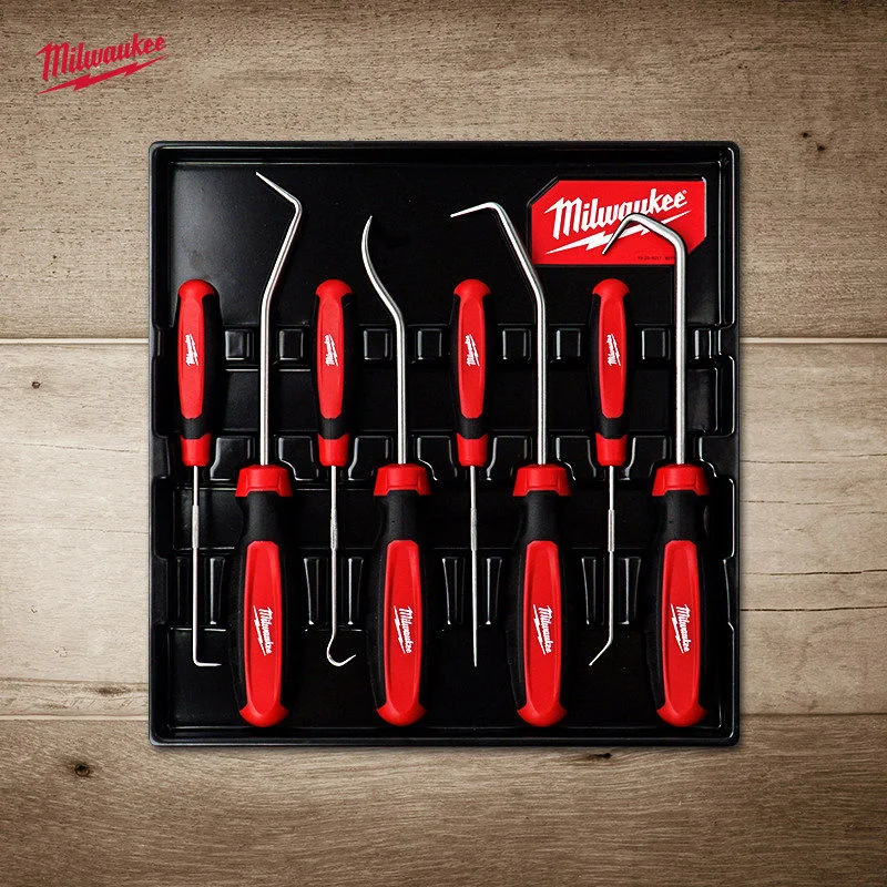 Milwaukee 8-Piece Hook Picking Set, Different Angle Hook Picking and Pulling, Professional Manual Tool 4932480569/48-22-9218